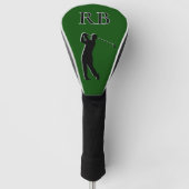 Green Monogram Golf Head Cover For Men ゴルフヘッドカバー (正面)