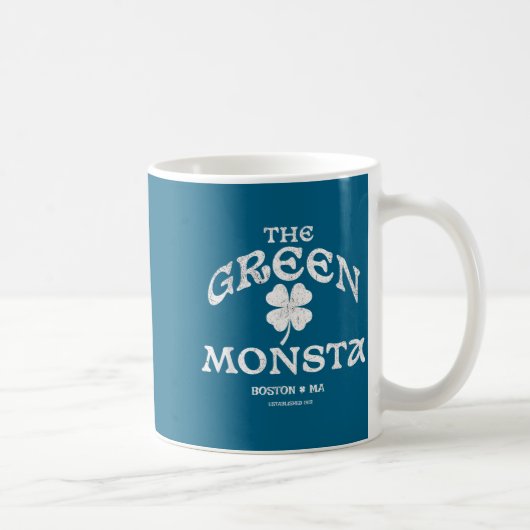 Green Monsta Funny Boston M New England Srts Gift  コーヒーマグカップ (右)