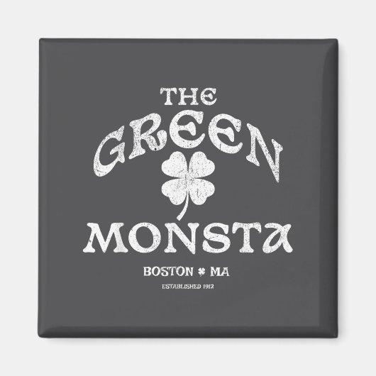 Green Monsta Funny Boston M New England Srts Gift  マグネット (正面)