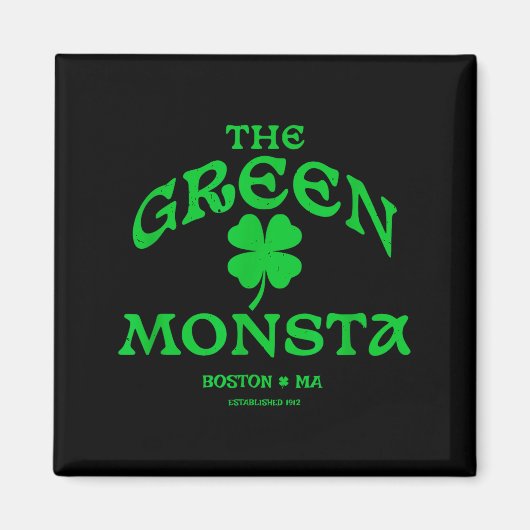 Green Monsta Funny Boston M New England Srts Gift  マグネット (正面)