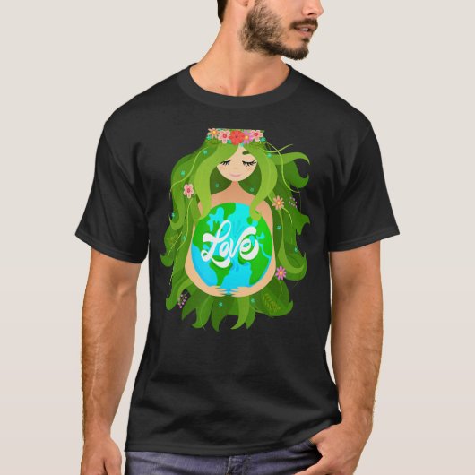 Green Mother Earth Day Gaia Save Our Planet Women Tシャツ (正面)