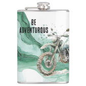 Green Motorcycle Adventure フラスク (正面)