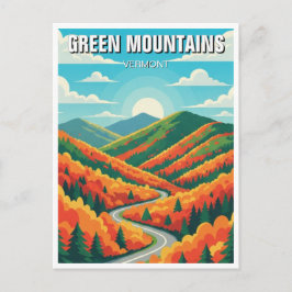 Green Mountains Vermont Fall Foilage ポストカード