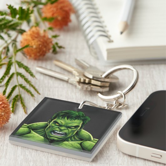 Green Muscular Creature Keychain キーホルダー (正面右)