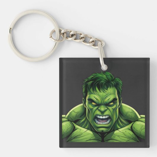 Green Muscular Creature Keychain キーホルダー (正面)