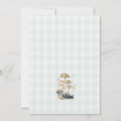 Green Mushroom Woodland Baby Shower 招待状 (裏面)