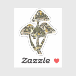 Green mushrooms シール