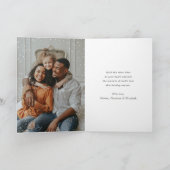 Green Nativity Scene Christmas Star Photo シーズンカード (内部)