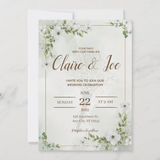Green Natural Wedding Invitation 招待状