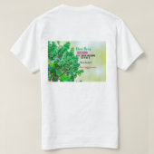 Green Nature Leaves Happy New Year 2026 Tシャツ (デザイン裏面)