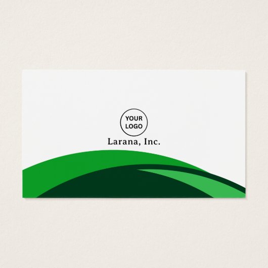 Green & Navy Blue Modern Corporate Business Card (裏面)