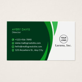 Green & Navy Blue Modern Corporate Business Card