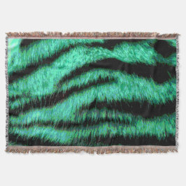 Green neon tiger stripes スローブランケット