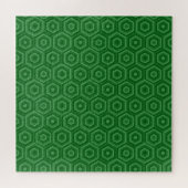 Green Nested Hexagons Jigsaw Puzzle ジグソーパズル (横)