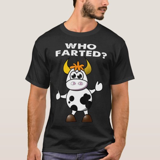 Green New Deal Who Farted Cow Tシャツ (正面)