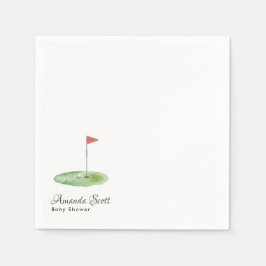 Green New to the Club Golf Theme Baby Shower  スタンダードカクテルナプキン