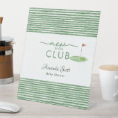 Green New to the Club Golf Theme Baby Shower  台座サイン (インサイチュ)