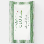 Green New to the Club Golf Theme Baby Shower  横断幕 (縦)