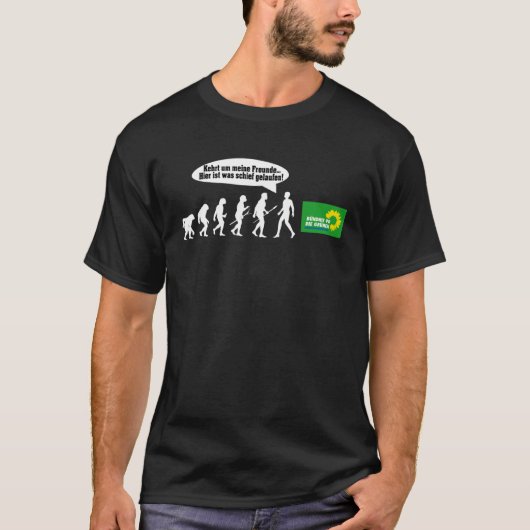 Green No Danke文EvolutionアンチGreen Prot Tシャツ (正面)
