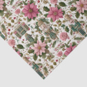 Green Nutcracker with Holiday Florals 薄葉紙 (詳細)