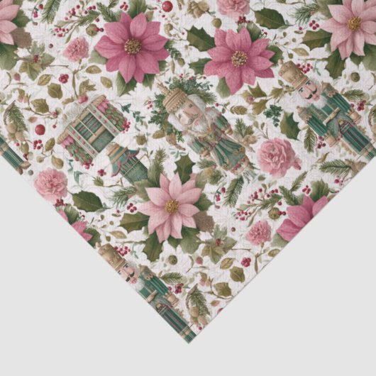 Green Nutcracker with Holiday Florals 薄葉紙 (詳細)