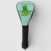 Green Octopus Design ゴルフヘッドカバー (正面)