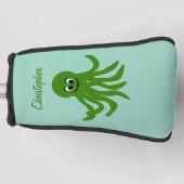 Green Octopus Design ゴルフヘッドカバー (正面)