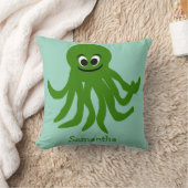 Green Octopus Design Personalised クッション (ブランケット)