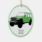 Green Off-Road Utility Vehicle 7 slot grille セラミックオーナメント (右)