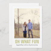 Green OH Whatおもしろいクリスマスフォトフラットカード シーズンカード (正面/裏面)