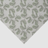 Green Olive & Leaf Pattern Gray Green Background 薄葉紙 (詳細)
