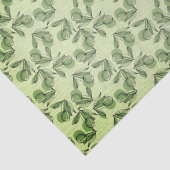 Green Olive & Leaf Pattern On Light Green 薄葉紙 (詳細)