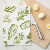 Green Olive Oil キッチンタオル (四つ折り)