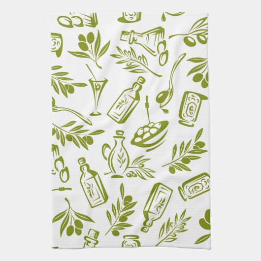 Green Olive Oil キッチンタオル (縦)