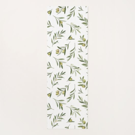 Green Olives Watercolor ヨガマット (裏面)