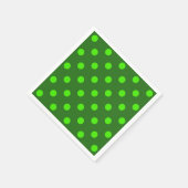Green On Dark Green Polka Dots Pattern Design  スタンダードカクテルナプキン (角)