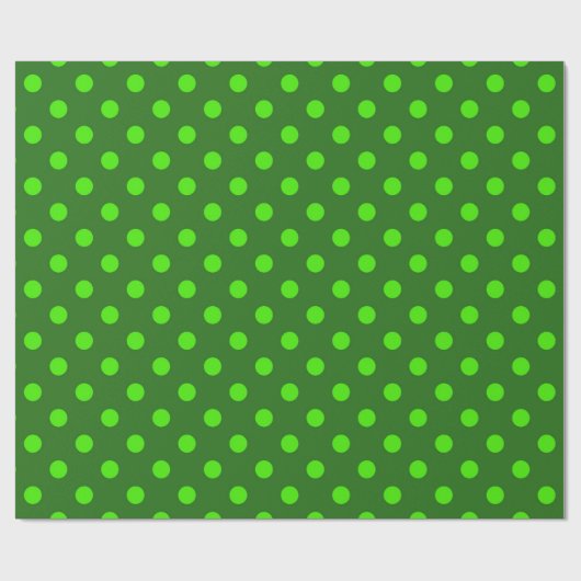 Green On Dark Green Polka Dots Pattern Design  ラッピングペーパー (フラット)
