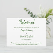 Green on Whiteの延期結婚発表 招待状 (スタンド正面)