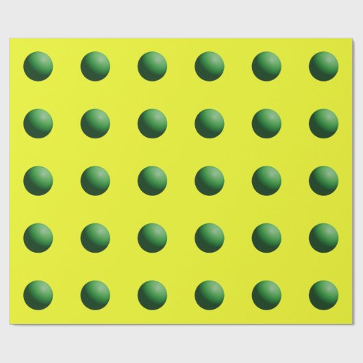 Green on Yellow ラッピングペーパー (フラット)
