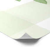 Green One Golden Year Goldendoodle Puppy Birthday ポスター (角)