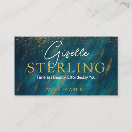 Green Opal Stone QR Code 名刺 (正面)