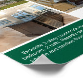 Green Open House Welcome Real Estate Photo ポスター (角)