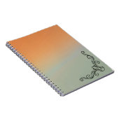 Green & Orange Ombre Notebook with Black Accent ノートブック (右側)