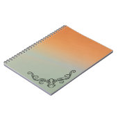 Green & Orange Ombre Notebook with Black Accent ノートブック (左側)