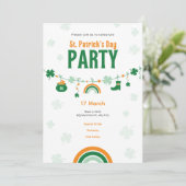Green & Orange St. Patrick’s Day Party Invitation  招待状 (スタンド正面)