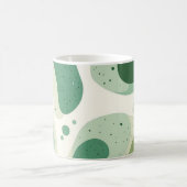 Green Organic Abstract Shapes 🍃 コーヒーマグカップ (中央)