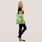 Green Origami Frog Tote Bag – Cute Nature-Inspired トートバッグ (モデル)