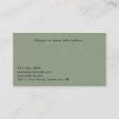 Green Outdoor Mountain Camp Scene  名刺 (裏面)