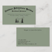 Green Outdoor Mountain Camp Scene  名刺 (正面/裏面)