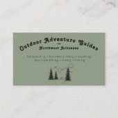 Green Outdoor Mountain Camp Scene  名刺 (正面)